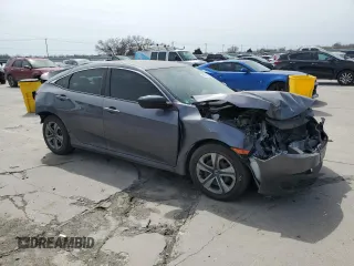 2018 Honda Civic Sedan LX with VIN 2HGFC2F57JH564095, listed as a Copart auction lot 48989425 with 167,925 mi miles and Salvage Title. Bid and sale history available at carsss.com. Image 4.