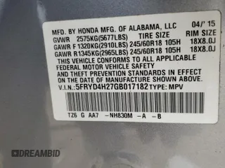 2016 Acura MDX with VIN 5FRYD4H27GB017182, listed as a Copart auction lot 47529635 with 136,170 mi miles and Salvage Title. Bid and sale history available at carsss.com. Image 14.