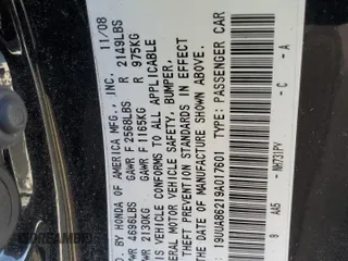 2009 Acura TL z VIN 19UUA86219A017601, wystawiony jako Copart lot #53087285 z przebiegiem 146 445 mil mil oraz Nie do naprawy • Non repairable. Historia ofert i sprzedaży dostępna na DreamBid. Obrazek 13.