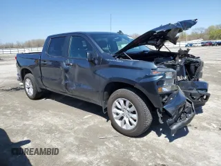 2020 Chevrolet Silverado 1500 Custom with VIN 3GCPWBEH9LG251137, listed as a Copart auction lot 48581374 with 53,304 mi miles and Salvage Title. Bid and sale history available at carsss.com. Image 4.