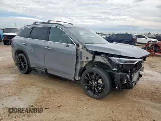 2025 Infiniti QX60 с VIN 5N1AL1FR3SC332678, выставлен на аукционе Copart как лот 60646265 с пробегом 3 907 миль миль и Списание • Salvage title. История ставок и продаж доступна на DreamBid. Изображение 4.