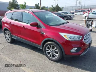 2017 Ford Escape SE with VIN 1FMCU0GD4HUC27041, listed as a IAAI auction lot 42127328 with 107,860 mi miles. Bid and sale history available at carsss.com. Image 1.