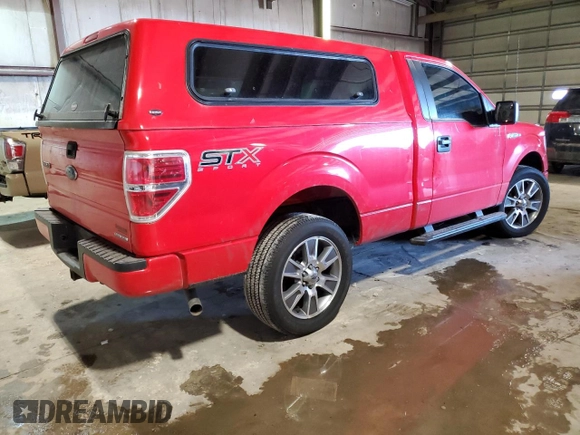 2014 Ford F-150 XL with VIN 1FTMF1CM6EKF44311, listed as a Copart auction lot 46420765 with 96,895 mi miles and Salvage Title. Bid and sale history available at carsss.com. Image 3.