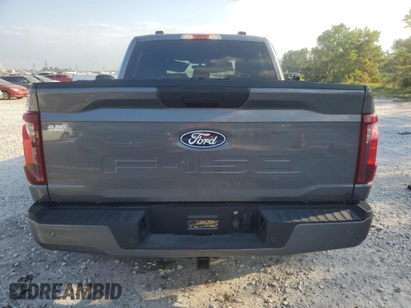 2024 Ford F-150 STX with VIN 1FTEW2K54RKE81302, listed as a Copart auction lot 72587334 with 2,555 mi miles and Salvage Title. Bid and sale history available at carsss.com. Image 6.