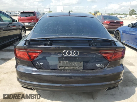 2016 Audi A7 Prestige with VIN WAU2GAFC9GN056234, listed as a Copart auction lot 54274015 with Not provided miles and Non repairable. Bid and sale history available at DreamBid. Image 6.