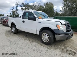2014 Ford F-150 XL with VIN 1FTMF1CM8EFB74181, listed as a Copart auction lot 45037145 with 53,284 mi miles and Salvage Title. Bid and sale history available at carsss.com. Image 4.