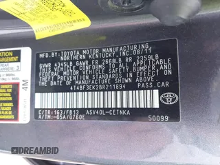 2011 Toyota Camry LE with VIN 4T4BF3EK2BR211894, listed as a IAAI auction lot 41783070 with 141,724 mi miles and . Bid and sale history available at carsss.com. Image 9.