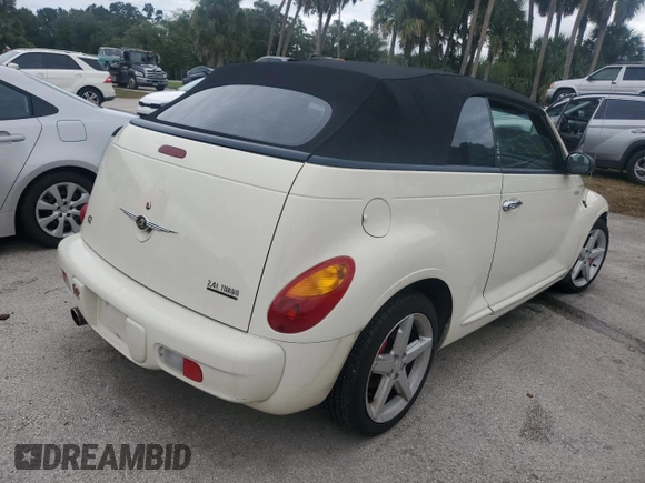 2005 Chrysler PT Cruiser GT with VIN 3C3AY75S25T337168, listed as a Copart auction lot 74942944 with 0 mi miles and Salvage Title. Bid and sale history available at carsss.com. Image 3.