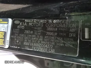 2016 Kia Forte LX with VIN KNAFX4A66G5504272, listed as a Copart auction lot 42122615 with 126,645 mi miles and Salvage Title. Bid and sale history available at carsss.com. Image 12.