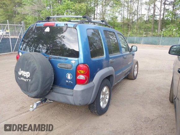 2003 Jeep Liberty Sport with VIN 1J4GL48K23W685486, listed as a IAAI auction lot 42094185 with 156,690 mi miles. Bid and sale history available at carsss.com. Image 4.