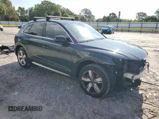 2018 Audi Q5 Premium Plus with VIN WA1BNAFYXJ2005610, listed as a Copart auction lot 58740605 with 138,328 mi miles and Salvage title. Bid and sale history available at DreamBid. Image 4.