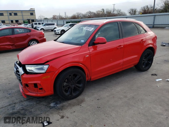 2018 Audi Q3 Premium with VIN WA1ECCFS0JR019646, listed as a Copart auction lot 70458152 with 54,207 mi miles. Bid and sale history available at carsss.com. Image 1.