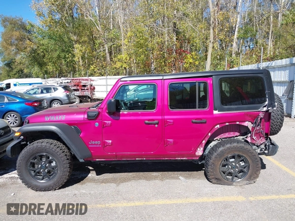 2024 Jeep Wrangler Sport S with VIN 1C4RJXN6XRW323881, listed as a IAAI auction lot 40543759 with 4,440 mi miles and . Bid and sale history available at DreamBid. Image 15.