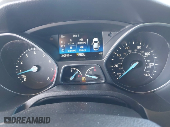 2017 Ford Focus SE with VIN 1FADP3F25HL285849, listed as a IAAI auction lot 41709240 with 90,652 mi miles. Bid and sale history available at carsss.com. Image 7.