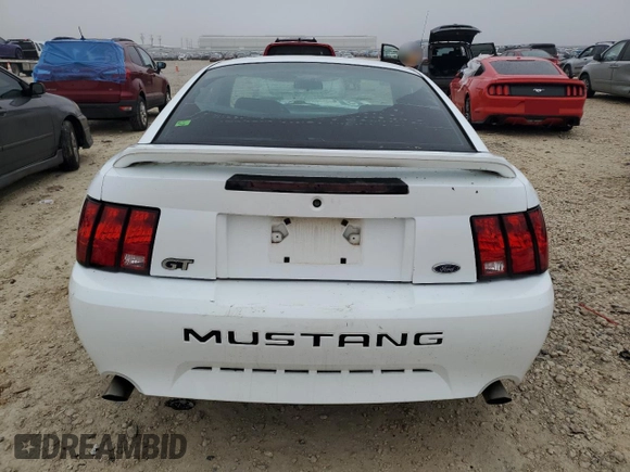 2000 Ford Mustang GT with VIN 1FAFP42XXYF299664, listed as a Copart auction lot 43039945 with 0 mi miles and Salvage Title. Bid and sale history available at carsss.com. Image 6.