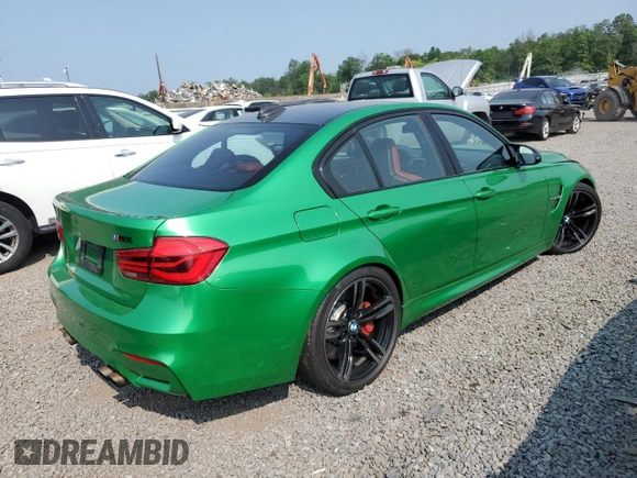 2016 BMW M3 with VIN WBS8M9C55G5G41642, listed as a Copart auction lot 58733145 with 85,075 mi miles and Salvage title. Bid and sale history available at DreamBid. Image 3.