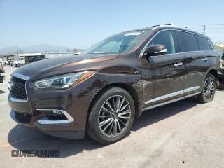 2019 Infiniti QX60 Luxe with VIN 5N1DL0MN9KC568856, listed as a Copart auction lot 58448245 with 76,579 mi miles and Salvage title. Bid and sale history available at DreamBid. Image 1.
