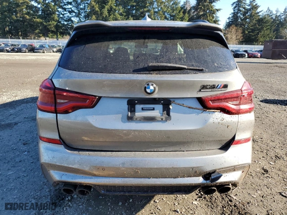 2020 BMW X3 M Competition with VIN 5YMTS0C06LLA57643, listed as a Copart auction lot 41712765 with NaN miles and Salvage Title. Bid and sale history available at carsss.com. Image 6.