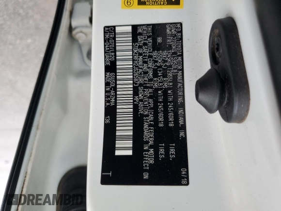 2018 Toyota Highlander SE z VIN 5TDKZRFH2JS265873, wystawiony jako Copart lot #56623075 z przebiegiem 202 427 mil mil oraz Szkoda całkowita • Salvage title. Historia ofert i sprzedaży dostępna na DreamBid. Obrazek 14.