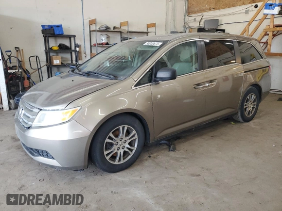 2011 Honda Odyssey EX-L with VIN 5FNRL5H63BB077325, listed as a Copart auction lot 55030675 with 203,062 mi miles and Salvage Title. Bid and sale history available at DreamBid. Image 1.