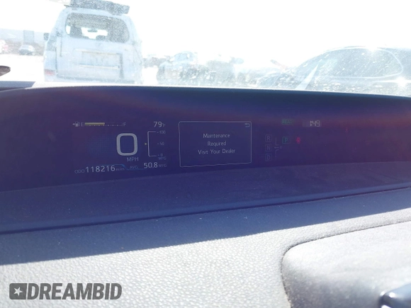 2016 Toyota Prius Four with VIN JTDKARFU9G3004190, listed as a IAAI auction lot 41667279 with 118,216 mi miles. Bid and sale history available at carsss.com. Image 7.