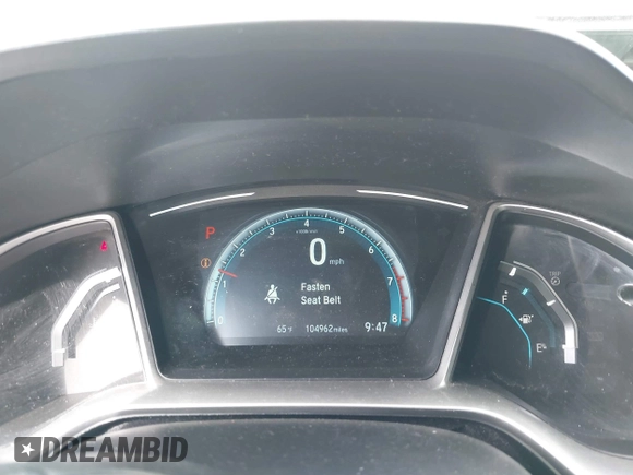 2017 Honda Civic Sedan EX with VIN 2HGFC2F7XHH553801, listed as a IAAI auction lot 41910095 with 104,962 mi miles. Bid and sale history available at carsss.com. Image 7.
