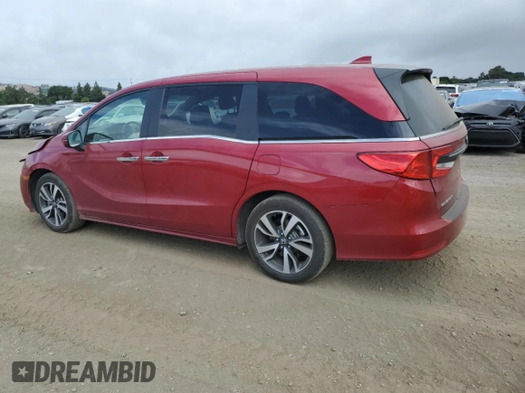 2022 Honda Odyssey Touring with VIN 5FNRL6H85NB067178, listed as a Copart auction lot 56577315 with 22,184 mi miles and Salvage title. Bid and sale history available at DreamBid. Image 2.