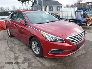 2016 Hyundai Sonata SE with VIN 5NPE24AF9GH414904, listed as a IAAI auction lot 41633415 with 107,778 mi miles and . Bid and sale history available at carsss.com. Image 1.
