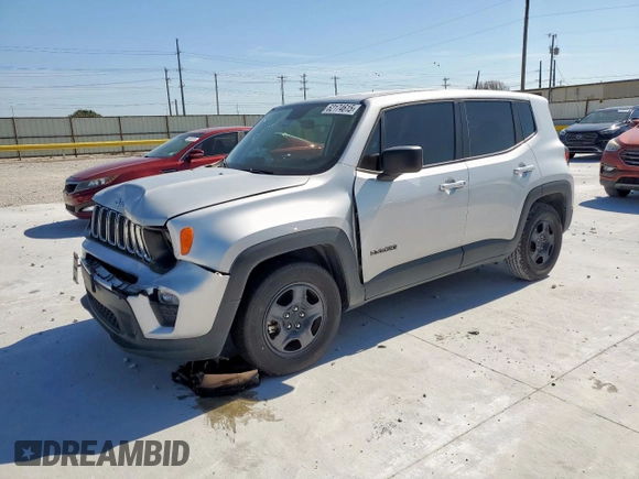 2020 Jeep Renegade Sport with VIN ZACNJAAB3LPL03021, listed as a Copart auction lot 62174615 with 51,645 mi miles and Salvage title. Bid and sale history available at DreamBid. Image 1.