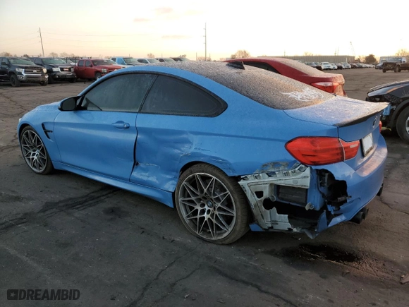 2017 BMW M4 with VIN WBS3R9C55HK708915, listed as a Copart auction lot 82001154 with NaN miles and Salvage Title. Bid and sale history available at carsss.com. Image 2.