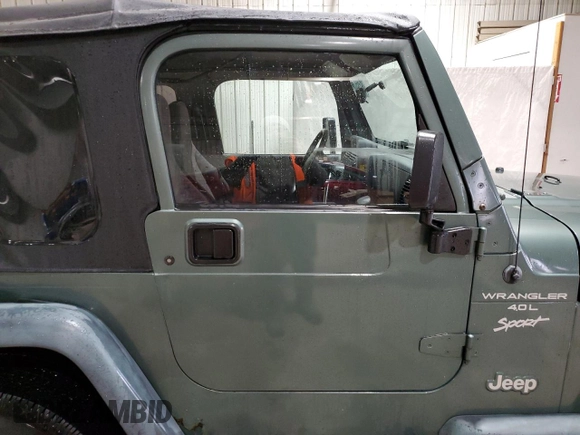 1999 Jeep Wrangler Sport with VIN 1J4FY19S8XP490177, listed as a Copart auction lot 46136045 with 243,883 mi miles and Salvage Title. Bid and sale history available at carsss.com. Image 10.