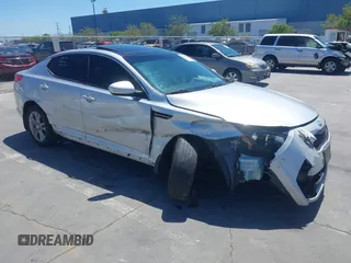 2013 Kia Optima EX z VIN 5XXGN4A77DG156852, wystawiony jako IAAI lot #42279013 z przebiegiem 113 920 mil mil oraz . Historia ofert i sprzedaży dostępna na DreamBid. Obrazek 1.