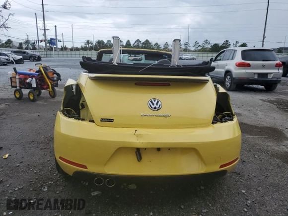 2013 Volkswagen Beetle 2.5L with VIN 3VW5P7AT6DM812504, listed as a Copart auction lot 52156165 with 53,682 mi miles and Salvage Title. Bid and sale history available at DreamBid. Image 6.