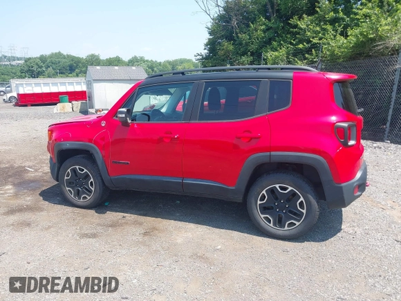 2016 Jeep Renegade Trailhawk with VIN ZACCJBCT0GPD21696, listed as a IAAI auction lot 42651973 with 91,106 mi miles and . Bid and sale history available at DreamBid. Image 3.