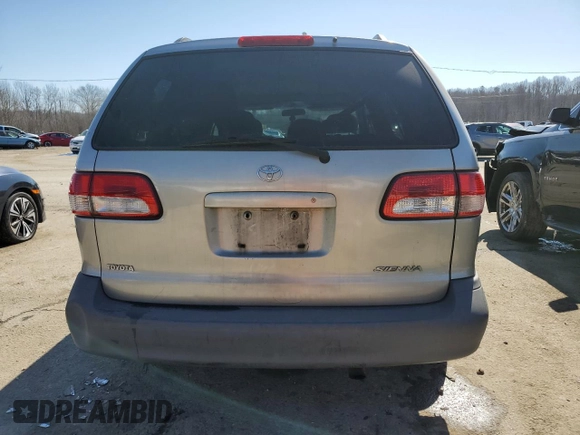 2002 Toyota Sienna CE with VIN 4T3ZF19C32U414347, listed as a Copart auction lot 46106115 with 268,713 mi miles and Salvage Title. Bid and sale history available at carsss.com. Image 6.