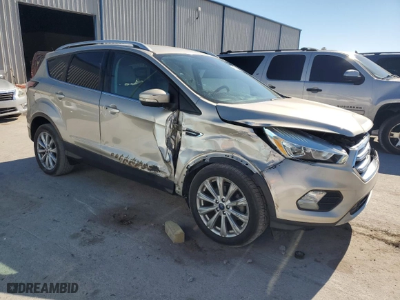 2017 Ford Escape Titanium with VIN 1FMCU0JD8HUC44157, listed as a Copart auction lot 49683405 with NaN miles and Salvage Title. Bid and sale history available at carsss.com. Image 4.