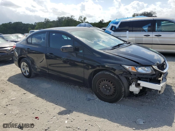 2015 Honda Civic Sedan LX with VIN 19XFB2F53FE090926, listed as a Copart auction lot 52438785 with 76,888 mi miles and Salvage Title. Bid and sale history available at carsss.com. Image 4.