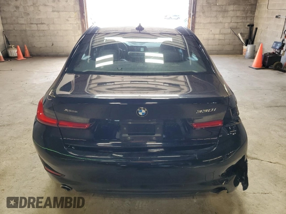 2020 BMW 3 Series 330i xDrive with VIN 3MW5R7J01L8B09304, listed as a Copart auction lot 50698125 with 49,409 mi miles and Salvage Title. Bid and sale history available at carsss.com. Image 6.