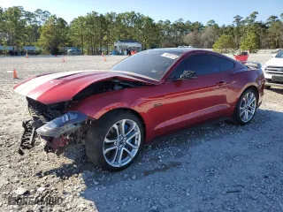 2019 Ford Mustang GT with VIN 1FA6P8CF0K5134040, listed as a Copart auction lot 48781125 with 72,707 mi miles and Salvage Title. Bid and sale history available at carsss.com. Image 1.