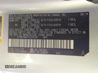 2015 Lexus RX 350 with VIN 2T2BK1BA7FC276197, listed as a IAAI auction lot 42069470 with 89,716 mi miles and . Bid and sale history available at DreamBid. Image 9.