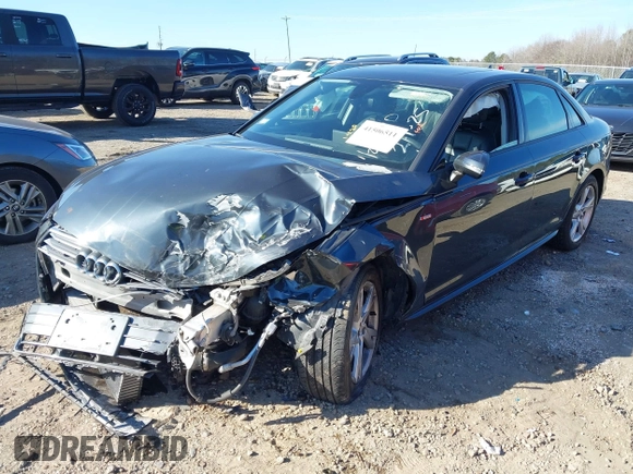 2018 Audi A4 Premium with VIN WAUDNAF47JA019737, listed as a IAAI auction lot 41506511 with 49,605 mi miles. Bid and sale history available at carsss.com. Image 2.
