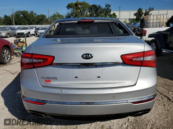 2016 Kia Cadenza Premium with VIN KNALN4D75G5220922, listed as a Copart auction lot 75890434 with 97,541 mi miles and Salvage Title. Bid and sale history available at carsss.com. Image 6.