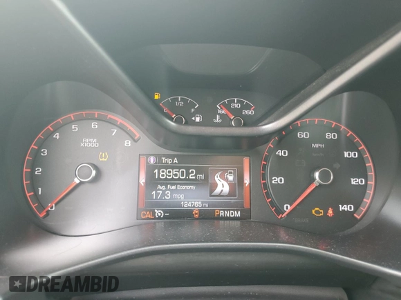 2015 GMC Canyon 4WD SLE with VIN 1GTG6BE38F1263139, listed as a Copart auction lot 75479854 with 124,765 mi miles and Salvage Title. Bid and sale history available at carsss.com. Image 9.