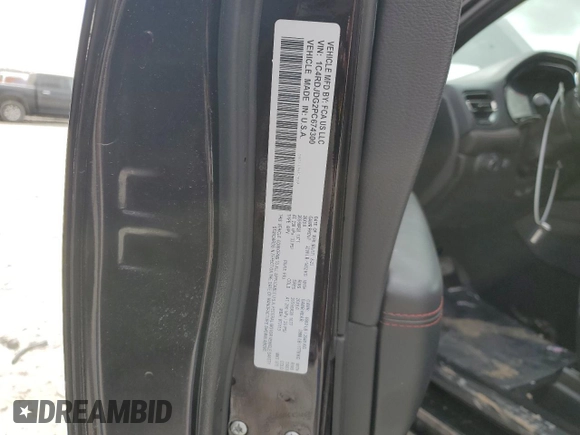 2023 Dodge Durango GT with VIN 1C4RDJDG2PC674300, listed as a Copart auction lot 49504525 with 23,598 mi miles and Salvage Title. Bid and sale history available at DreamBid. Image 14.