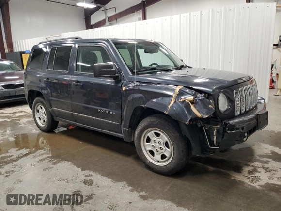 2016 Jeep Patriot Sport with VIN 1C4NJRBB7GD535528, listed as a Copart auction lot 56628325 with 122,278 mi miles and Salvage title. Bid and sale history available at DreamBid. Image 4.