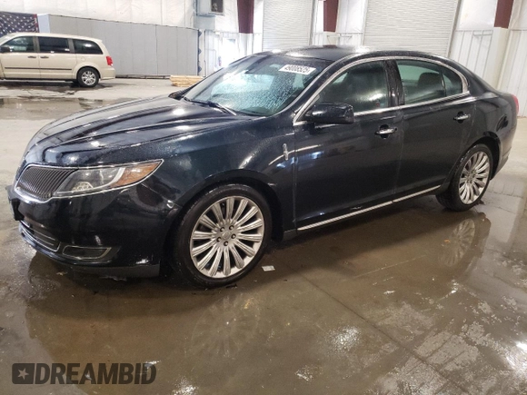 2014 Lincoln MKS with VIN 1LNHL9DK3EG611354, listed as a Copart auction lot 49008525 with 114,232 mi miles and Salvage Title. Bid and sale history available at carsss.com. Image 1.