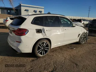 2020 BMW X3 M Competition with VIN 5YMTS0C00L9C54384, listed as a Copart auction lot 86844944 with 0 mi miles and Salvage Title. Bid and sale history available at carsss.com. Image 3.