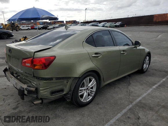 2008 Lexus IS with VIN JTHBK262382064684, listed as a Copart auction lot 54203465 with Not Provided miles and Salvage Title. Bid and sale history available at carsss.com. Image 3.