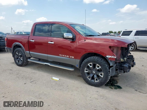 2020 Nissan Titan SL с VIN 1N6AA1ED5LN502137, выставлен на аукционе Copart как лот 59094945 с пробегом 42 241 миль миль и Списание • Salvage title. История ставок и продаж доступна на DreamBid. Изображение 4.