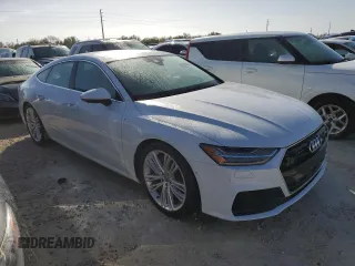 2019 Audi A7 Prestige with VIN WAUV2AF29KN087737, listed as a Copart auction lot 77814674 with 0 mi miles and Salvage Title. Bid and sale history available at carsss.com. Image 4.